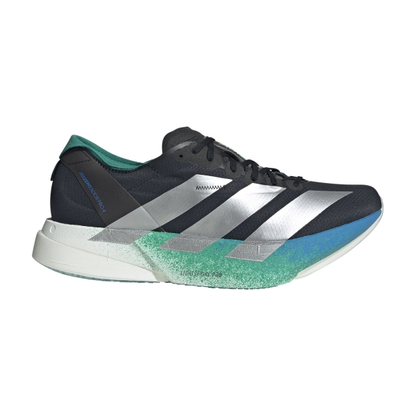 Scarpe Running Performance Uomo adidas adizero adios Pro 4  Core Black/Matte Silver/Glory Green JR6365