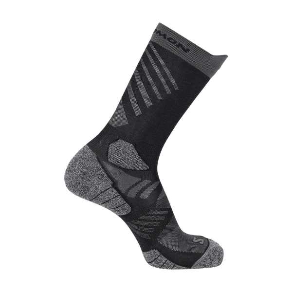 Calcetines Salomon Aero Crew Logo Calcetines  Black/Castelrock LC2626500