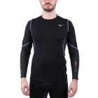Mizuno Merino Wool Crew Camisa - Black/Parisian Blue