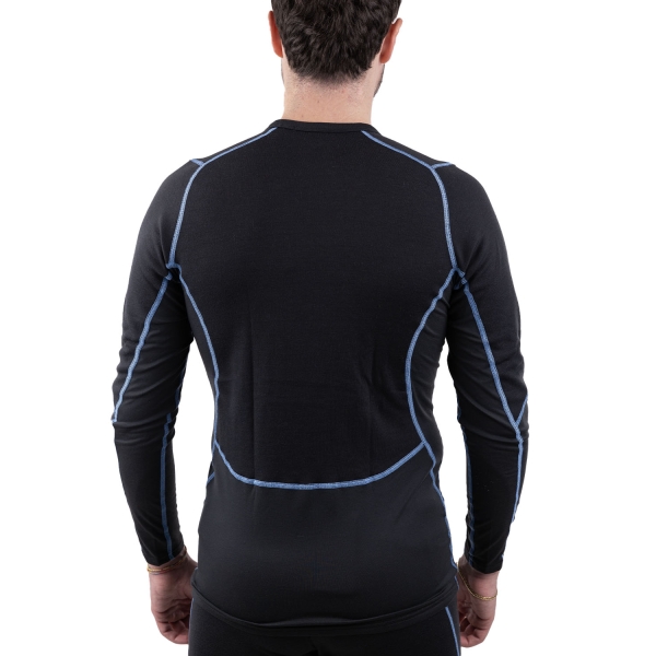 Mizuno Merino Wool Crew Shirt - Black/Parisian Blue