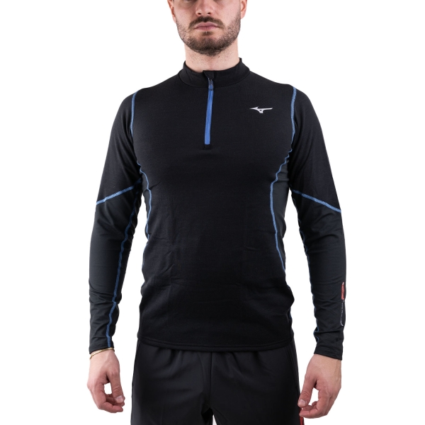 Maglia Intima Uomo Mizuno Merino Wool Maglia  Black/Parisian Blue A2GAA65091