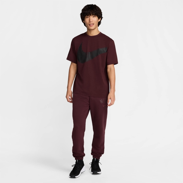 Nike Swoosh Pro Pantaloni - Burgundy Crush/Black