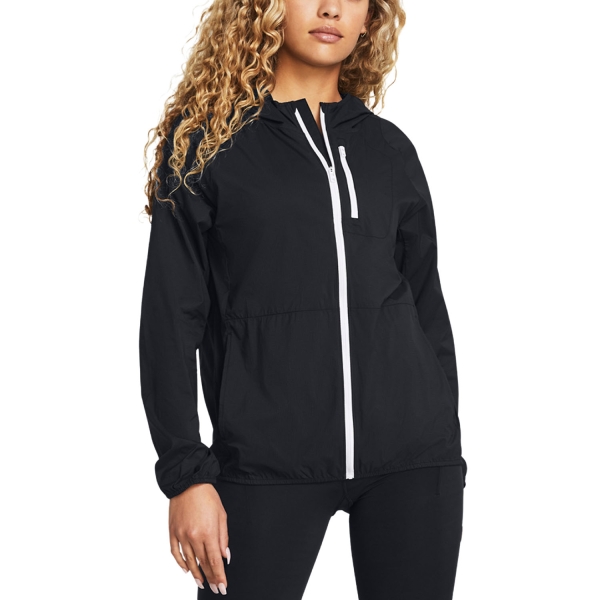 Giacca Running Donna Under Armour Launch Giacca  Black/White 13818810001
