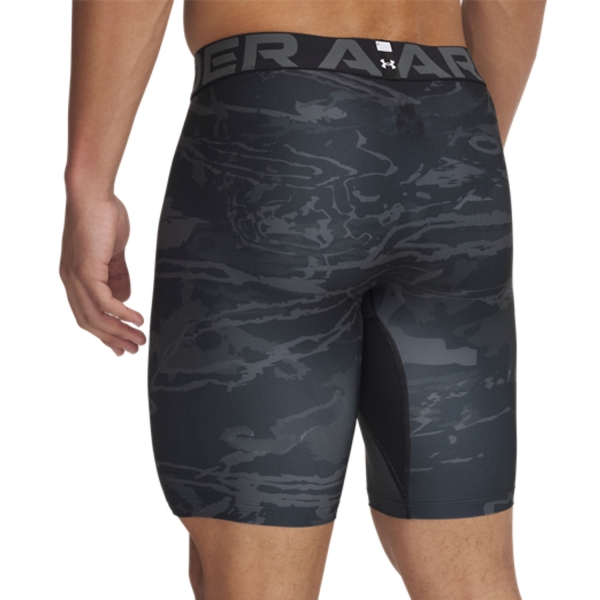 Under Armour HeatGear Printed Calzamaglia Corta - Black/White