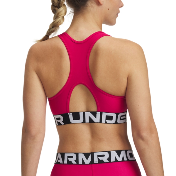 Under Armour HeatGear Reggiseno Sportivo - Shaded Fuchsia/White