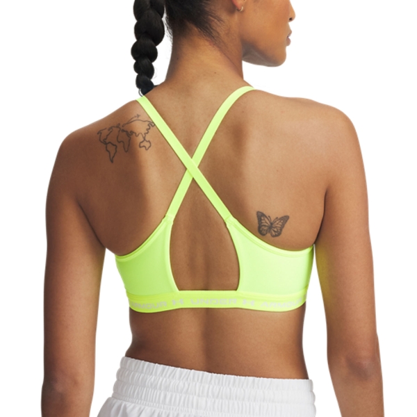 Under Armour Crossback Low Reggiseno Sportivo - High Vis Yellow/White