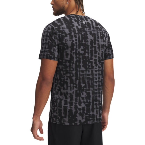Under Armour Launch Printed Camiseta - Black/Anthracite/Reflective