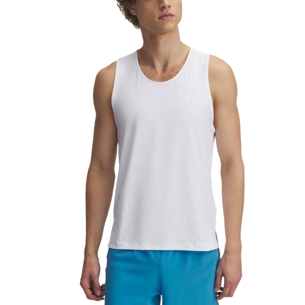 Canotta Running Uomo Under Armour Elite Pro Canotta  White/Reflective 13898000100