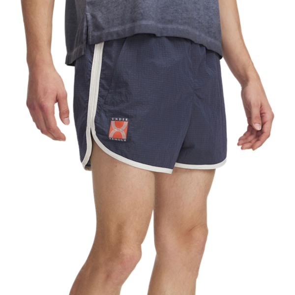 Pantaloncino Running Uomo Under Armour 96 3in Pantaloncini  Downpour Gray/White Quartz 13898310044