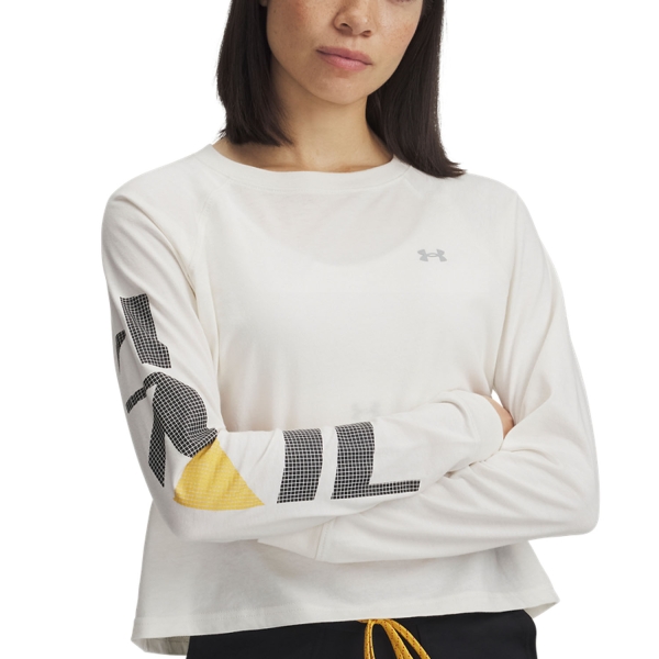 Maglie Manica Lunga Trail Running Donna Under Armour Graphic Maglia  Stone/Black/Reflective 13898430279