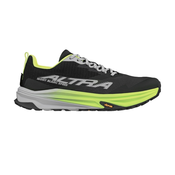 Men's Trail Running Shoes Altra Mont Blanc Speed  Black/Lime AL0A85RZ031