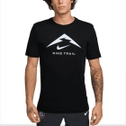 Nike Dri-FIT Trail Logo Camiseta - Black/Football Grey
