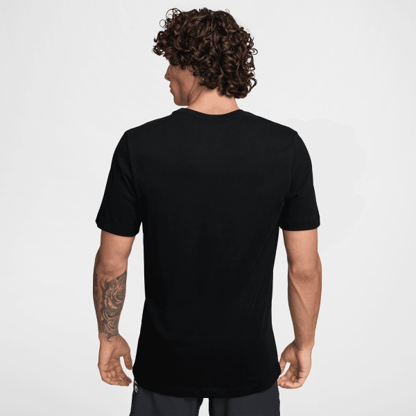 Nike Dri-FIT Trail Logo Camiseta - Black/Football Grey