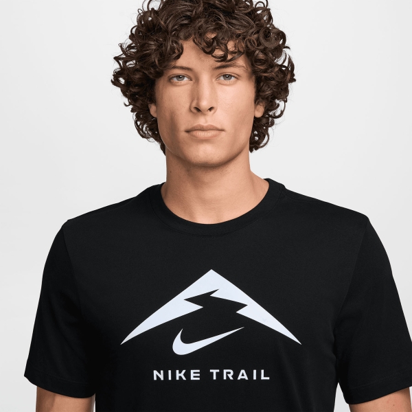 ★Nike★ Dry Fit Men's Trail Running T-Shirt FQ3915-013 Nike Dri-FIT Trail Logo Men's Trail Running T-Shirt - Black/Grey