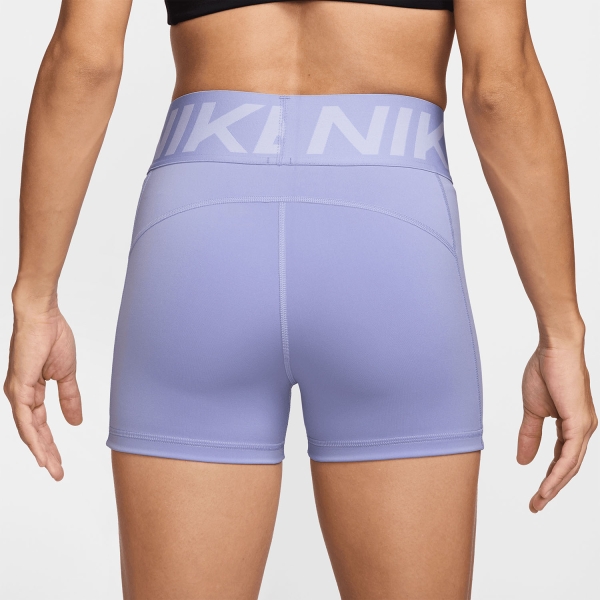 Nike Pro Sculpt 3in Shorts - Lilac Ice/White