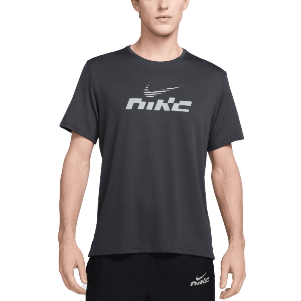 Maglietta Running Uomo Nike Miler Flash Maglietta  Dark Smoke Grey/Reflective Silver IB4127070