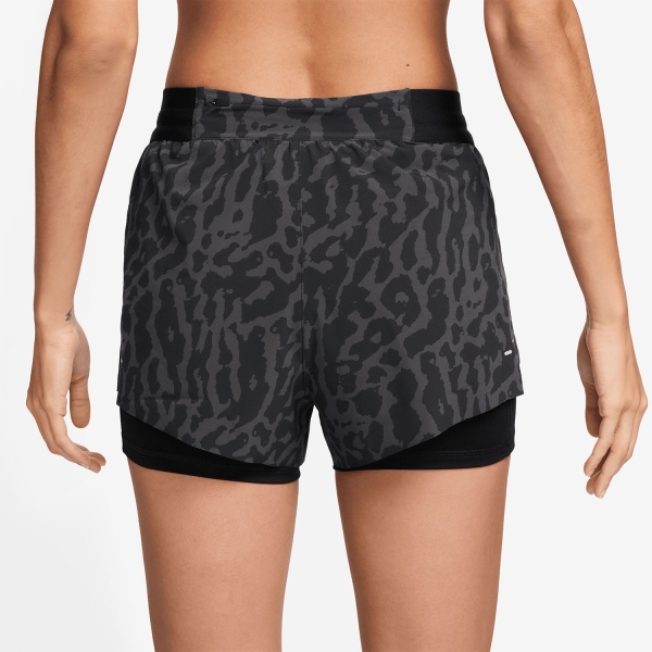 Nike Swift 2 in 1 2in Shorts - Black/Reflective Silver