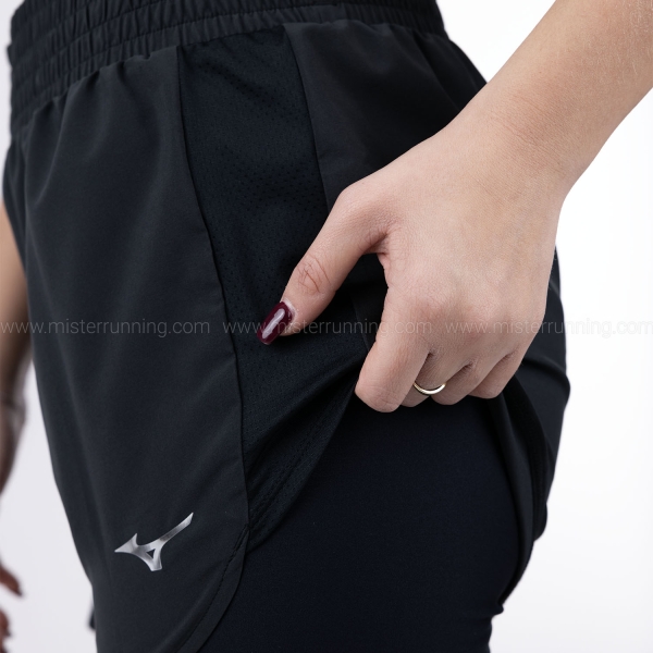 Mizuno Logo 2 in 1 4.5in Pantaloncini - Black