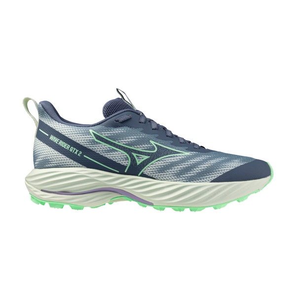Zapatillas Trail Running Mujer Mizuno Wave Rider GTX 2  Citadel/Vintage Indigo/Hint Of Mint J1GD247971