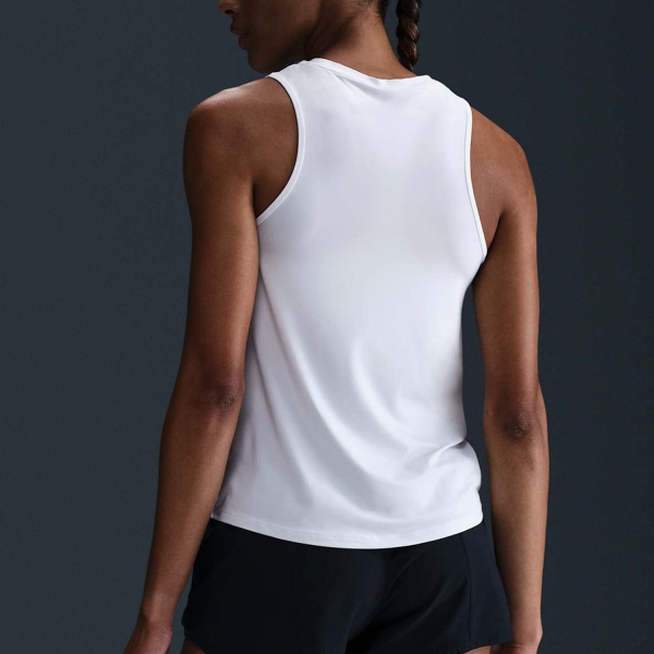 Nike Dri-Fit One Swoosh Top - White