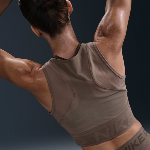 Nike Dri-FIT Pro Top - Mink Brown/White