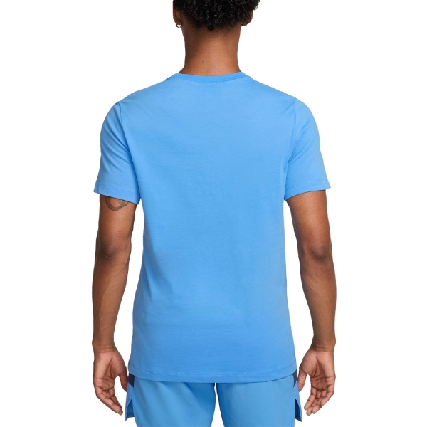Nike Dri-FIT Trail Logo Maglietta - University Blue/Volt