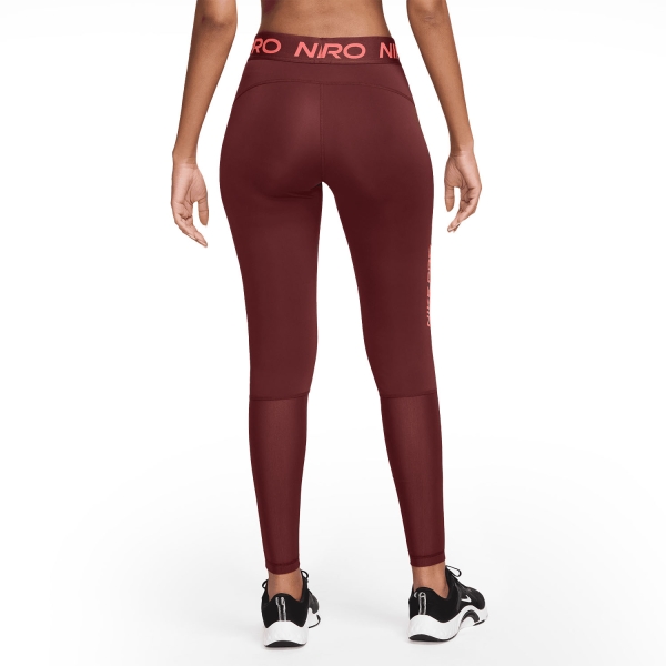 Nike Pro Logo Tights - Dark Team Red/Magic Ember/White