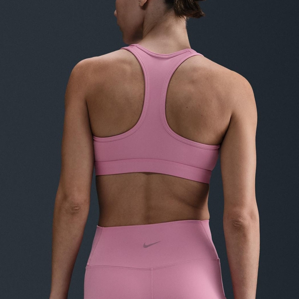 Nike Swoosh Reggiseno Sportivo - Elemental Pink/White