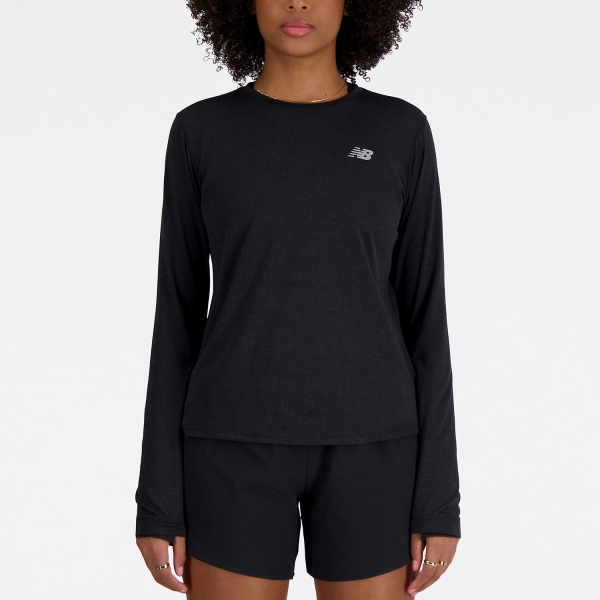 Maglia Running Donna New Balance Athletics Maglia  Black Heather WT41256BKH