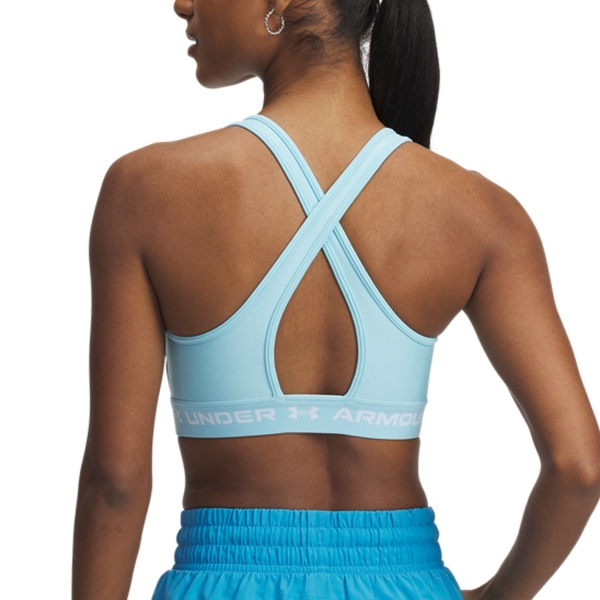 Under Armour Crossback Mid Reggiseno Sportivo - Stream/White