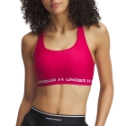 Under Armour Crossback Mid Reggiseno Sportivo - Shaded Fuchsia/White