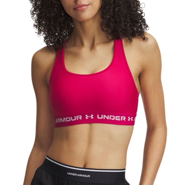 Reggiseno Sportivo Donna Under Armour Crossback Mid Reggiseno Sportivo  Shaded Fuchsia/White 13610340681