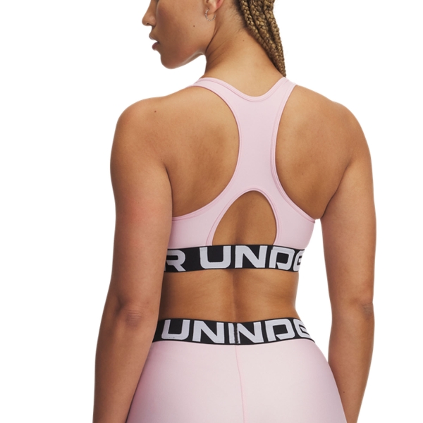 Under Armour HeatGear Reggiseno Sportivo - Prime Pink/White