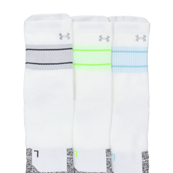 Under Armour ArmourDry Cushion x 3 Calze - White/Reflective/Green