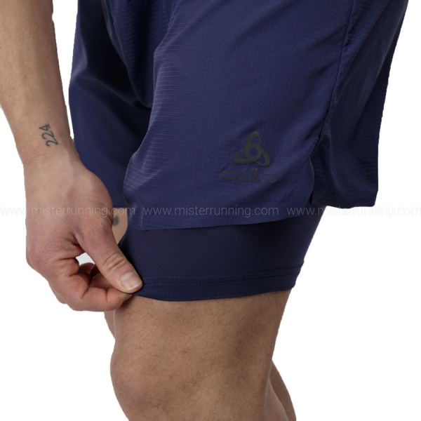 Odlo Zeroweight 2 en 1 5in Shorts - Eclipse