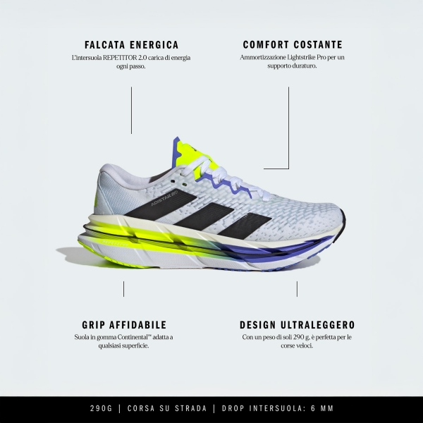 adidas Adistar BYD - FTWR White/Core Black/Lucid Lemon