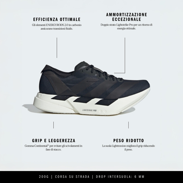 adidas adizero adios Pro 4 - Core Black/Grey Five