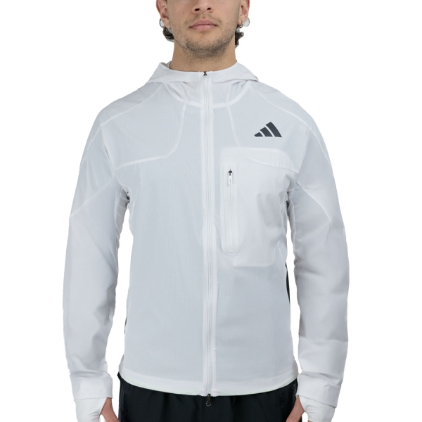 Chaqueta Running Hombre adidas adizero Logo Chaqueta  White JF3471
