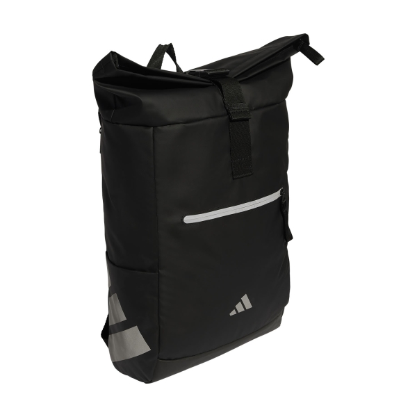 Zaino adidas Back to University Rolltop Zaino  Black/White JD9565