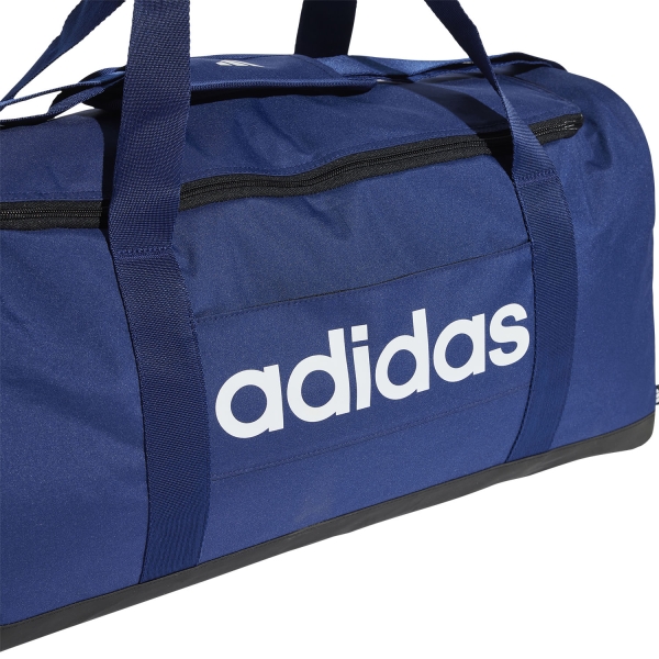 adidas Linear Logo Medium Duffle - Dark Blue/White