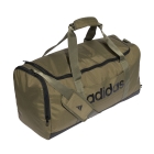 adidas Linear Logo Medium Duffle - Olive Strata/Black
