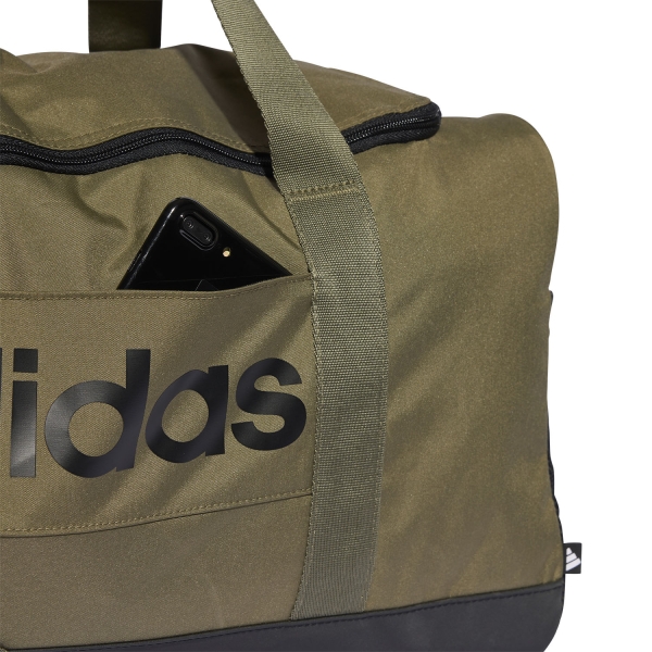 adidas Linear Logo Medium Duffle - Olive Strata/Black