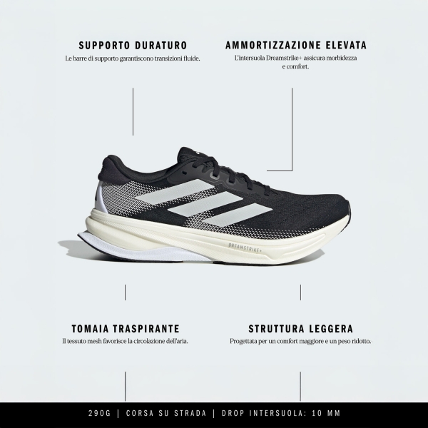 adidas Supernova Solution 2 - Core Black/Cloud White
