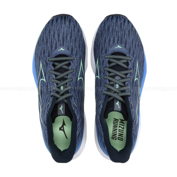Mizuno Wave Rider 28 - White/Estate Blue/Mugen Blue