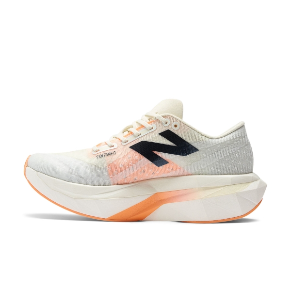 New Balance FuelCell SuperComp Elite v4 - White/Angora/Hot Mango