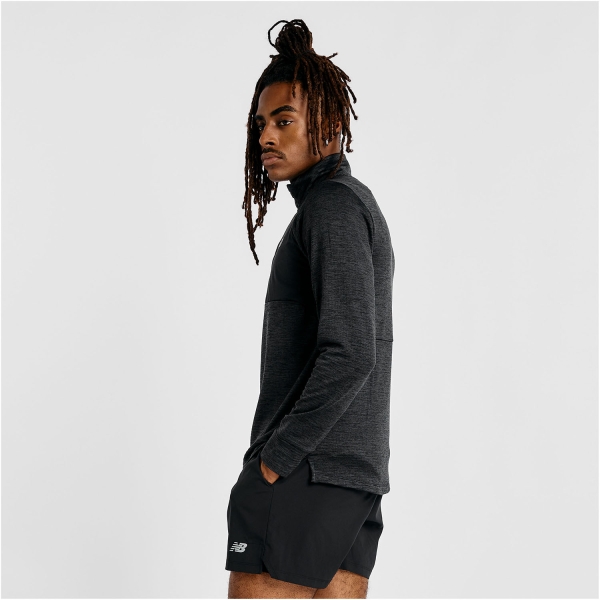 New Balance Heat Grid Logo Camisa - Black