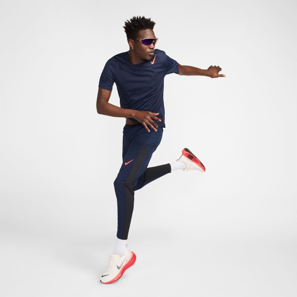 Nike Aeroswift Maglietta - Obsidian/Bright Crimson