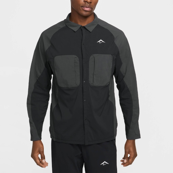Giacche Trail Running Uomo Nike DriFIT ADV UV Giacca  Black/Anthracite/Summit White HJ5079010