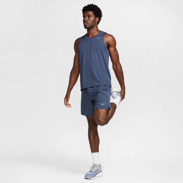 Nike Dri-FIT Miler Run Canotta - Thunder Blue/Reflective Silver