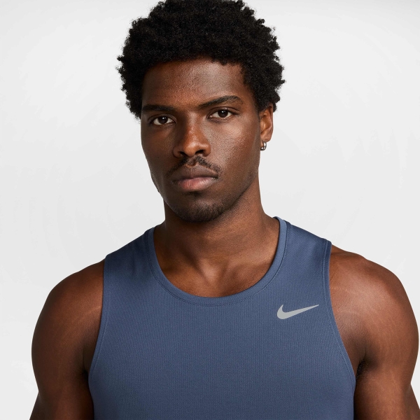 Nike Dri-FIT Miler Run Canotta - Thunder Blue/Reflective Silver